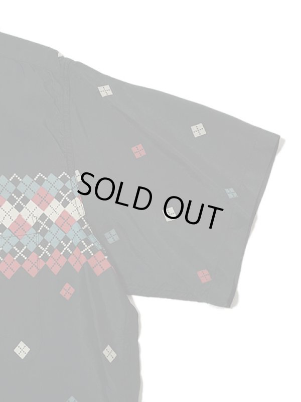 画像5: 【 STAR OF HOLLYWOOD（スターオブハリウッド） 】　S/S OPEN SHIRTS　[ ARGYLE ] [ BLACK ]