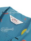 画像8: 【 STAR OF HOLLYWOOD（スターオブハリウッド） 】　S/S OPEN SHIRTS　[ ROCKIN' NOTES ] [ BLUE ]