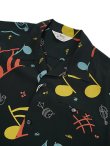 画像3: 【 STAR OF HOLLYWOOD（スターオブハリウッド） 】　S/S OPEN SHIRTS　[ ROCKIN' NOTES ] [ BLACK ]