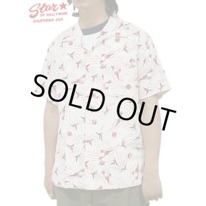 画像: 【 STAR OF HOLLYWOOD（スターオブハリウッド） 】　S/S DOBBY COTTON OPEN SHIRT　[ SPACE SHIP ] [ OFF WHITE ]