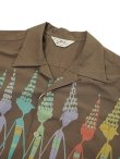 画像3: 【 STAR OF HOLLYWOOD（スターオブハリウッド） 】　S/S TYPEWRITER COTTON OPEN SHIRT　[ AFRICAN DAUGHTERS ] [ BROWN ]