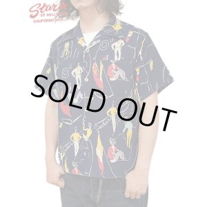 画像: 【 STAR OF HOLLYWOOD（スターオブハリウッド） 】　S/S DOBBY COTTON OPEN SHIRT　[ SEA CRUISE ] [ NAVY ]