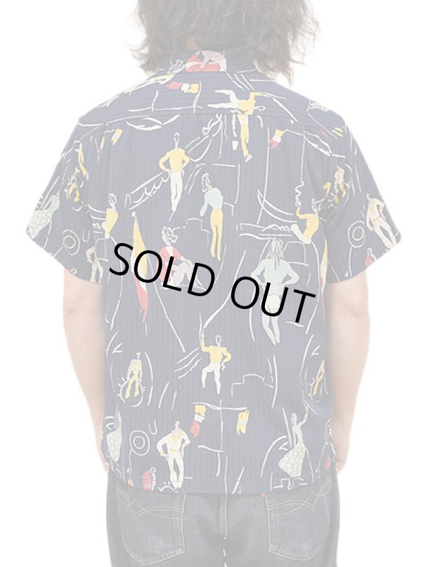 画像2: 【 STAR OF HOLLYWOOD（スターオブハリウッド） 】　S/S DOBBY COTTON OPEN SHIRT　[ SEA CRUISE ] [ NAVY ]