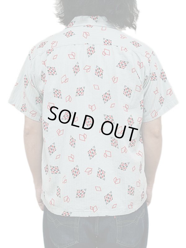 画像2: 【 STAR OF HOLLYWOOD（スターオブハリウッド） 】　S/S DOBBY COTTON OPEN SHIRT　[ DIAMOND ] [ LIGHT BLUE ]