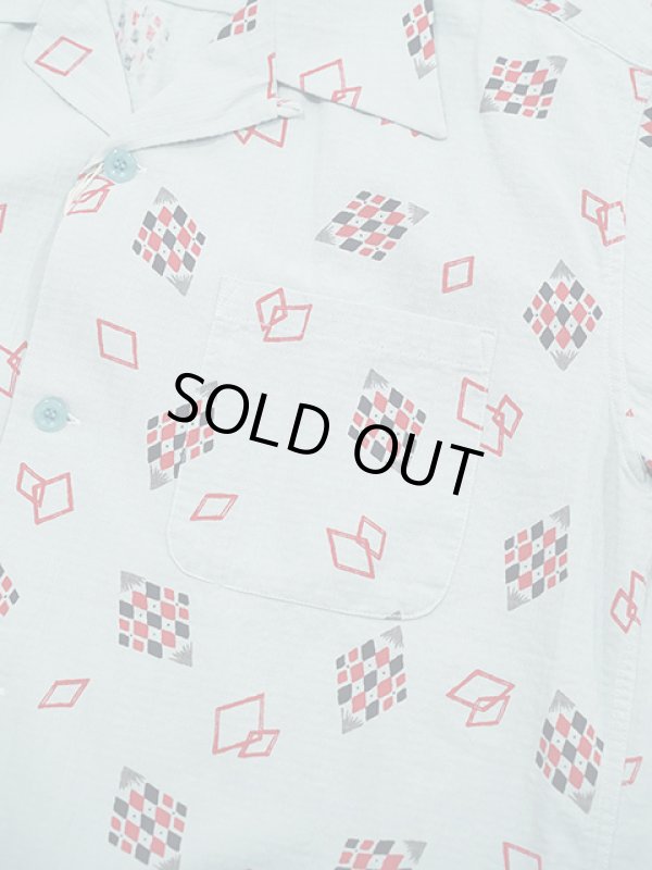 画像4: 【 STAR OF HOLLYWOOD（スターオブハリウッド） 】　S/S DOBBY COTTON OPEN SHIRT　[ DIAMOND ] [ LIGHT BLUE ]