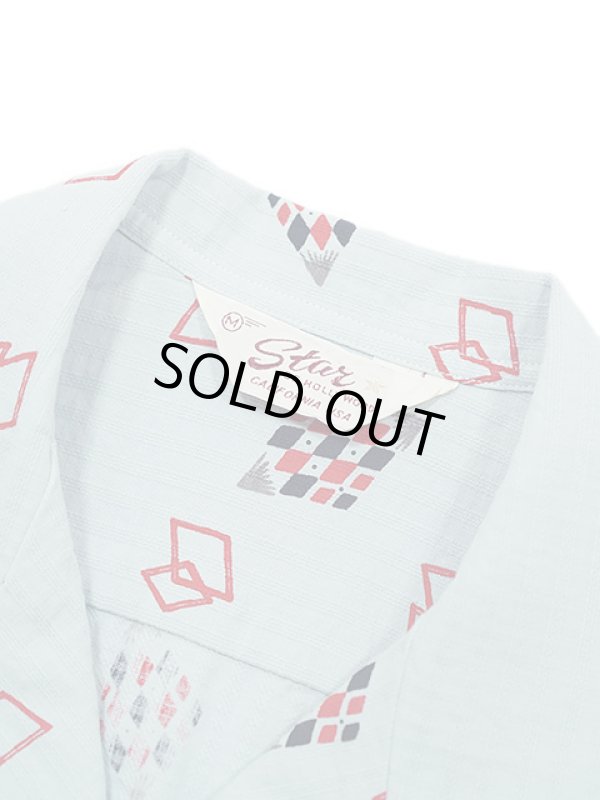 画像8: 【 STAR OF HOLLYWOOD（スターオブハリウッド） 】　S/S DOBBY COTTON OPEN SHIRT　[ DIAMOND ] [ LIGHT BLUE ]