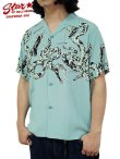 画像1: 【 STAR OF HOLLYWOOD（スターオブハリウッド） 】 HIGH DENSITY RAYON OPEN SHIRT [ RATTLE SNAKE ] [ BLUE ]