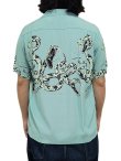 画像2: 【 STAR OF HOLLYWOOD（スターオブハリウッド） 】 HIGH DENSITY RAYON OPEN SHIRT [ RATTLE SNAKE ] [ BLUE ]