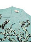 画像3: 【 STAR OF HOLLYWOOD（スターオブハリウッド） 】 HIGH DENSITY RAYON OPEN SHIRT [ RATTLE SNAKE ] [ BLUE ]