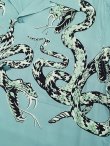 画像4: 【 STAR OF HOLLYWOOD（スターオブハリウッド） 】 HIGH DENSITY RAYON OPEN SHIRT [ RATTLE SNAKE ] [ BLUE ]