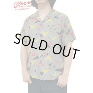 画像: 【 STAR OF HOLLYWOOD（スターオブハリウッド） 】　S/S OPEN SHIRTS　[ ATOMIC ] [ GRAY ]