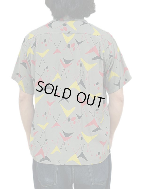 画像2: 【 STAR OF HOLLYWOOD（スターオブハリウッド） 】　S/S OPEN SHIRTS　[ ATOMIC ] [ GRAY ]