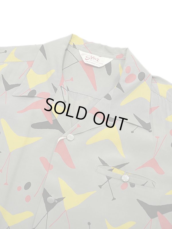 画像3: 【 STAR OF HOLLYWOOD（スターオブハリウッド） 】　S/S OPEN SHIRTS　[ ATOMIC ] [ GRAY ]