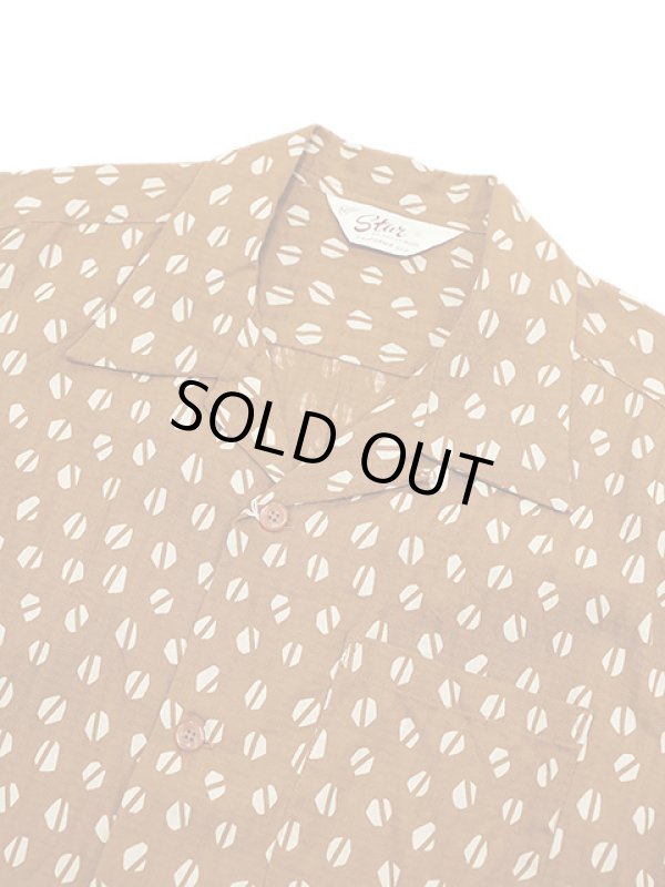 画像3: 【 STAR OF HOLLYWOOD（スターオブハリウッド） 】　S/S DOBBY COTTON OPEN SHIRT　[ BLUE MOUNTAIN ] [ BROWN ]
