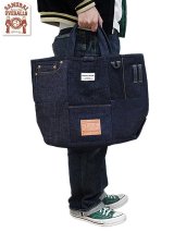 画像: 【 SAMURAI JEANS（サムライジーンズ） 】 リメイクトートバック [ INDIGO ]