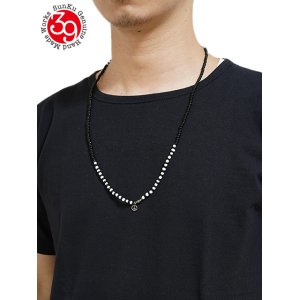 画像: 【 Sunku（サンク） 】  アンティークビーズネックレス [ Black & White Antique Beads Necklace ] [ 73cm ]
