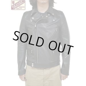 画像: 【 Y'2 LEATHER（ワイツーレザー） 】　ステアオイルダブルライダース [ Steer Oil (牛革) ] [ BLACK ]