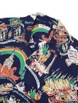 画像3: 【 SUN SURF（サンサーフ） 】 長袖アロハシャツ L/S HAWAIIAN SHIRT [ HISTORY OF THE ISLANDS ] [ NAVY ]