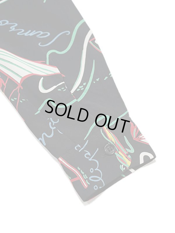 画像5: 【 SUN SURF（サンサーフ） 】 長袖アロハシャツ L/S HAWAIIAN SHIRT [ SOUTH SEA OUTRIGGER ] [ BLACK ]