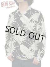 画像: 【 SUN SURF（サンサーフ） 】 長袖アロハシャツ L/S HAWAIIAN SHIRT [ ISLAND PINEAPPLE ] [ BLACK ]
