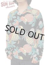 画像: 【 SUN SURF（サンサーフ） 】 長袖アロハシャツ L/S HAWAIIAN SHIRT [ TROPICAL FRUITS ] [ BLACK ]