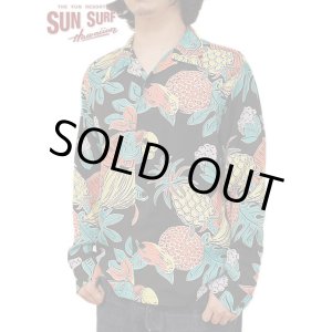 画像: 【 SUN SURF（サンサーフ） 】 長袖アロハシャツ L/S HAWAIIAN SHIRT [ TROPICAL FRUITS ] [ BLACK ]