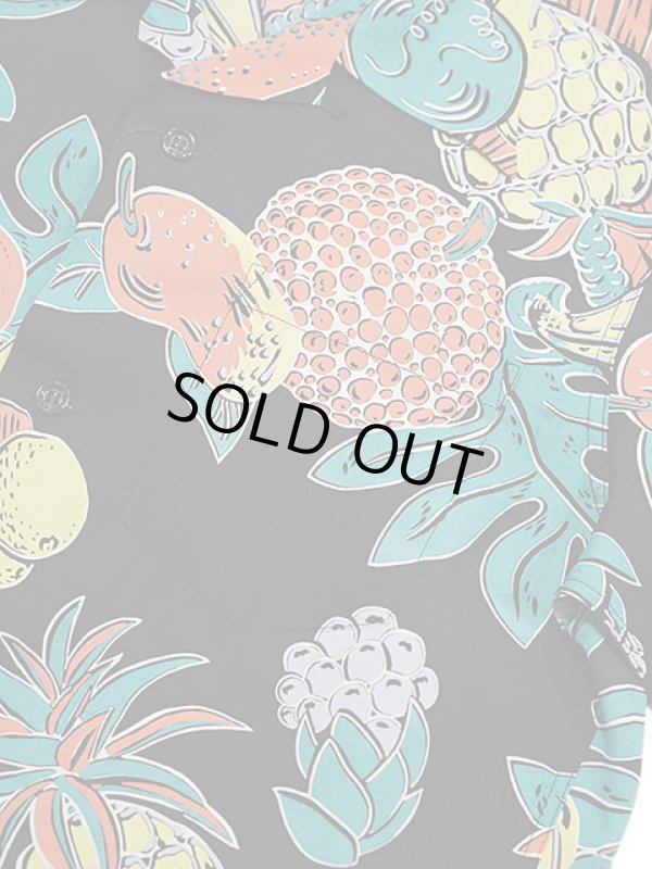 画像4: 【 SUN SURF（サンサーフ） 】 長袖アロハシャツ L/S HAWAIIAN SHIRT [ TROPICAL FRUITS ] [ BLACK ]