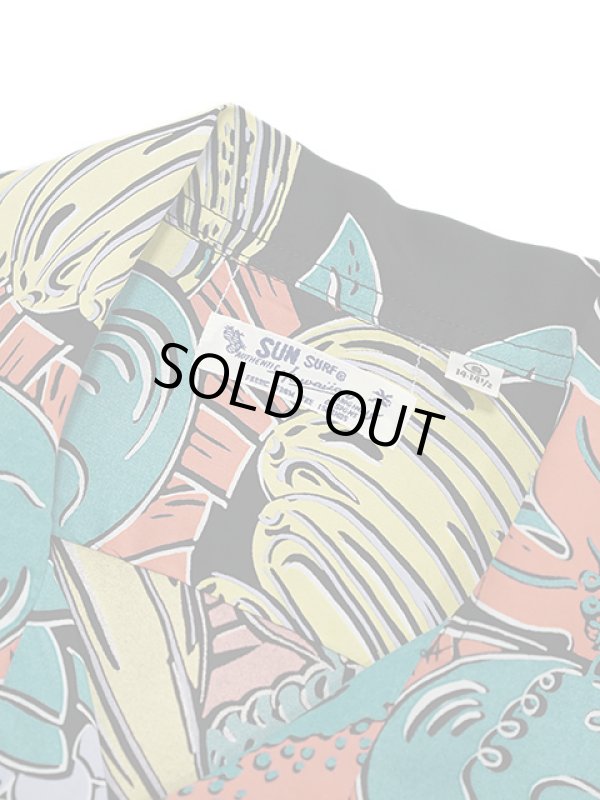 画像8: 【 SUN SURF（サンサーフ） 】 長袖アロハシャツ L/S HAWAIIAN SHIRT [ TROPICAL FRUITS ] [ BLACK ]