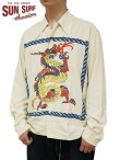 画像1: 【 SUN SURF SPECIAL EDITION（サンサーフスペシャルエディション） 】　長袖アロハシャツ　[ DRAGON ]　【 ARTVOGUE 】 [ OFF WHITE ]