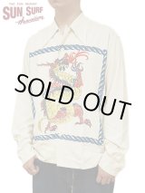 画像: 【 SUN SURF SPECIAL EDITION（サンサーフスペシャルエディション） 】　長袖アロハシャツ　[ DRAGON ]　【 ARTVOGUE 】 [ OFF WHITE ]