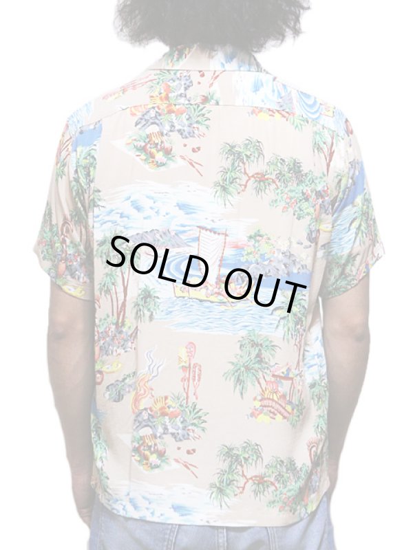 画像2: 【 SUN SURF（サンサーフ） 】　半袖アロハシャツ　S/S HAWAIIAN SHIRT　[ ISLAND CHRONICLE ]　[ BEIGE ]