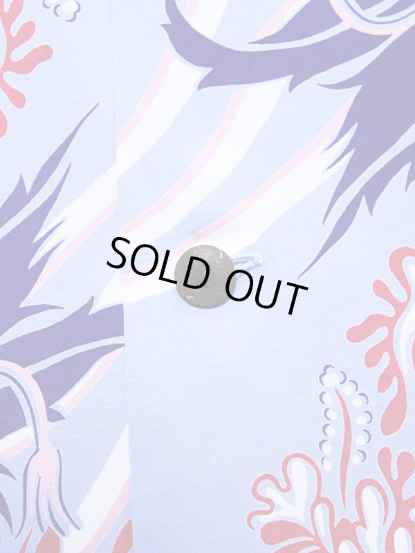 画像7: 【 SUN SURF（サンサーフ） 】　半袖アロハシャツ　S/S HAWAIIAN SHIRT　[ CORAL HIBISCUS ]　[ BLUE ]