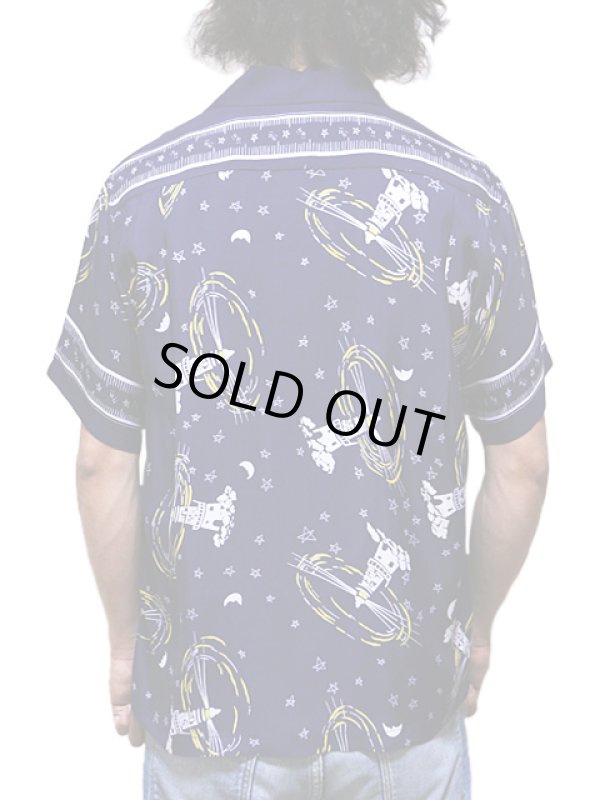 画像2: 【 SUN SURF（サンサーフ） 】　半袖アロハシャツ　S/S HAWAIIAN SHIRT　[ THE LIGHTHOUSE ]　[ NAVY ]