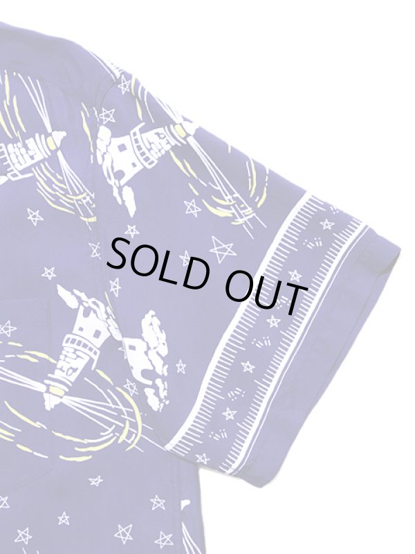 画像5: 【 SUN SURF（サンサーフ） 】　半袖アロハシャツ　S/S HAWAIIAN SHIRT　[ THE LIGHTHOUSE ]　[ NAVY ]