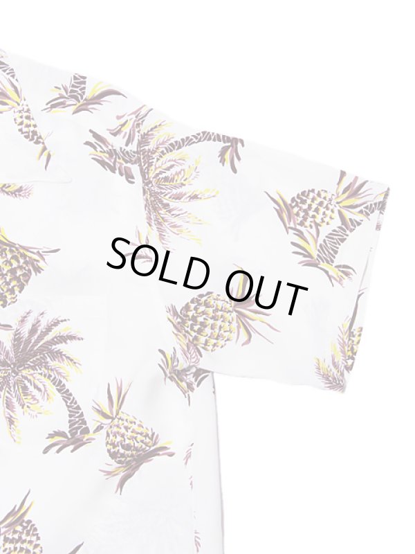 画像5: 【 SUN SURF（サンサーフ） 】　半袖アロハシャツ　S/S HAWAIIAN SHIRT　[ STUDDED WITH PALM TREE AND PINEAPPLE ]　[ OFF WHITE ]
