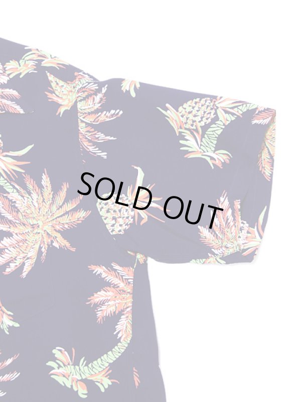 画像5: 【 SUN SURF（サンサーフ） 】　半袖アロハシャツ　S/S HAWAIIAN SHIRT　[ STUDDED WITH PALM TREE AND PINEAPPLE ]　[ NAVY ]