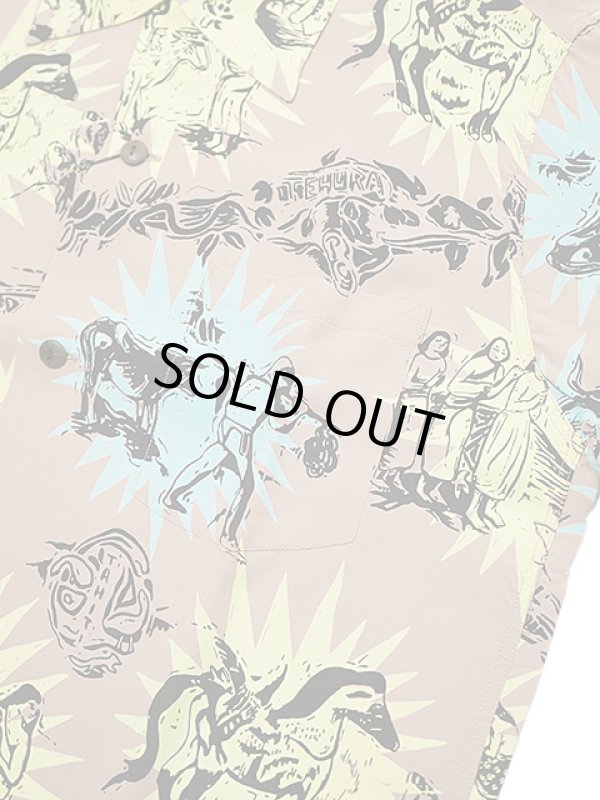 画像4: 【 KEONI OF HAWAII（ケオニオブハワイ） 】 半袖アロハシャツ [ GAUGUIN WOODCUT III ] [ JOHN MEIGS ]