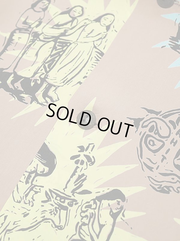 画像6: 【 KEONI OF HAWAII（ケオニオブハワイ） 】 半袖アロハシャツ [ GAUGUIN WOODCUT III ] [ JOHN MEIGS ]