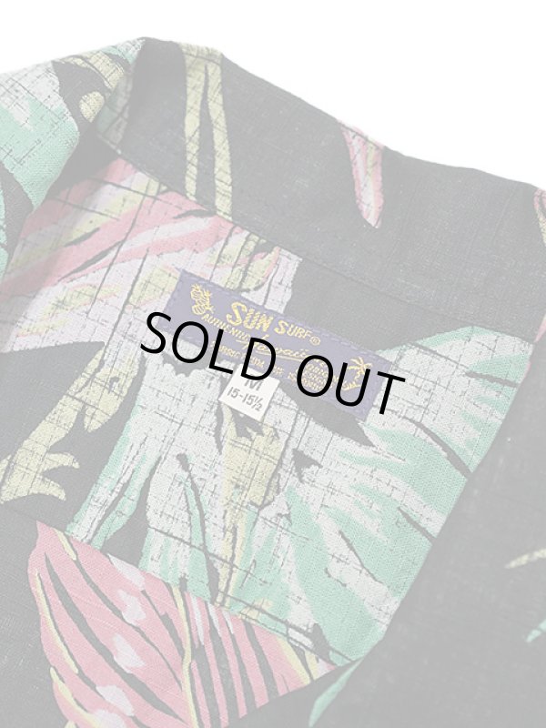 画像8: 【 SUN SURF（サンサーフ） 】　コットンリネンアロハシャツ　S/S HAWAIIAN SHIRT　[ BIRD OF PARADISE ]