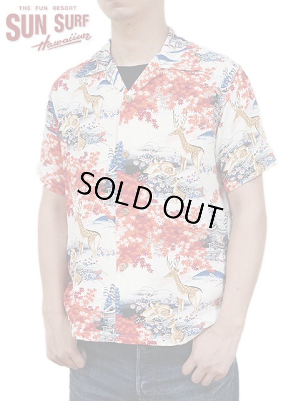 画像1: 【 SUN SURF（サンサーフ） 】　半袖アロハシャツ　S/S HAWAIIAN SHIRT　[ DEER ]　[ RED ]