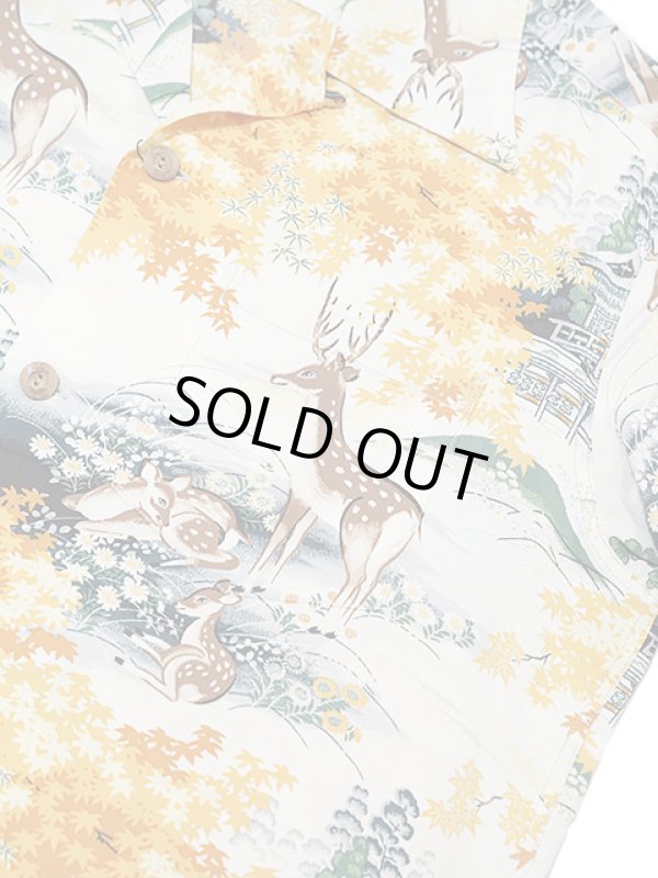 画像4: 【 SUN SURF（サンサーフ） 】　半袖アロハシャツ　S/S HAWAIIAN SHIRT　[ DEER ]　[ YELLOW ]