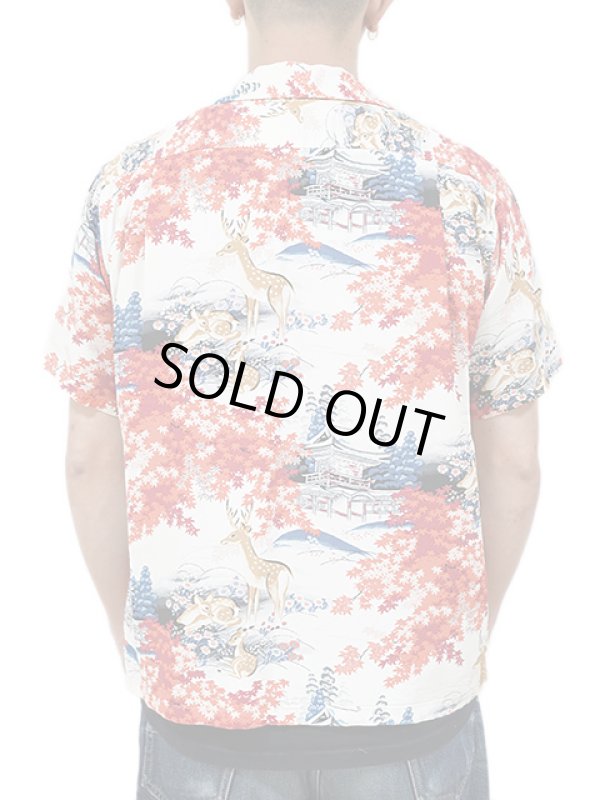 画像2: 【 SUN SURF（サンサーフ） 】　半袖アロハシャツ　S/S HAWAIIAN SHIRT　[ DEER ]　[ RED ]