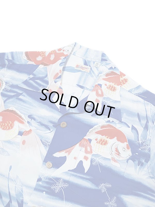 画像3: 【 SUN SURF（サンサーフ） 】　半袖アロハシャツ　S/S HAWAIIAN SHIRT　[ GOLDFISH ]　[ NAVY ]