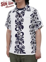 画像: 【 SUN SURF（サンサーフ） 】 半袖アロハシャツ S/S HAWAIIAN SHIRT [ TAHITIAN PRINT ] [ OFF WHITE ]