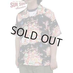 画像: 【 SUN SURF（サンサーフ） 】　半袖アロハシャツ　S/S HAWAIIAN SHIRT　[ SWALLOWS FLY AROUND ]　[ BLACK ]