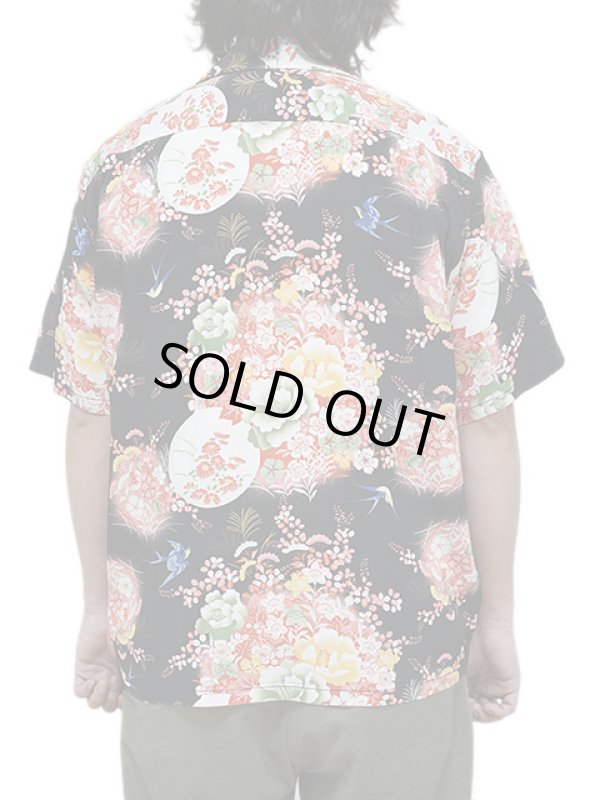 画像2: 【 SUN SURF（サンサーフ） 】　半袖アロハシャツ　S/S HAWAIIAN SHIRT　[ SWALLOWS FLY AROUND ]　[ BLACK ]