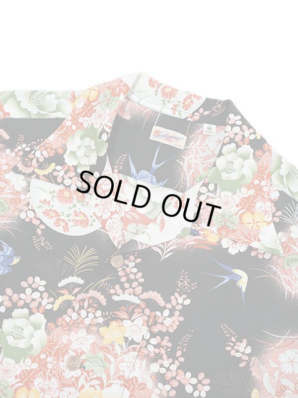 画像3: 【 SUN SURF（サンサーフ） 】　半袖アロハシャツ　S/S HAWAIIAN SHIRT　[ SWALLOWS FLY AROUND ]　[ BLACK ]