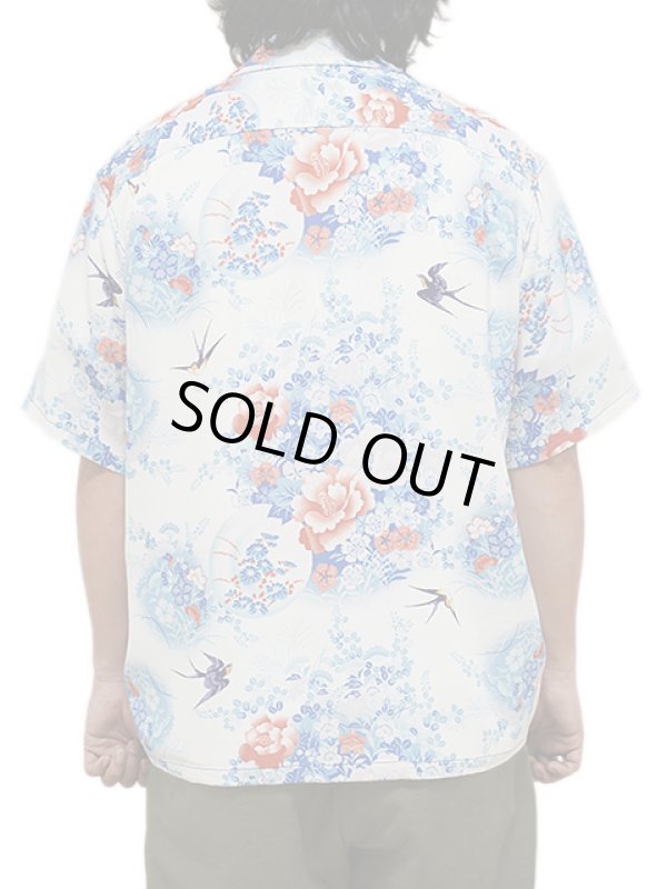 画像2: 【 SUN SURF（サンサーフ） 】　半袖アロハシャツ　S/S HAWAIIAN SHIRT　[ SWALLOWS FLY AROUND ]　[ BLUE ]