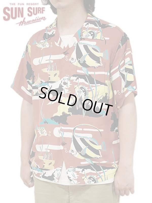 画像1: 【 SUN SURF（サンサーフ） 】 半袖アロハシャツ S/S HAWAIIAN SHIRT [ MOORISH IDOL ] [ BROWN ]