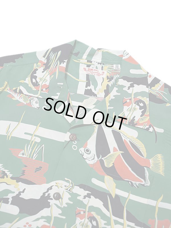 画像3: 【 SUN SURF（サンサーフ） 】 半袖アロハシャツ S/S HAWAIIAN SHIRT [ MOORISH IDOL ] [ GREEN ]
